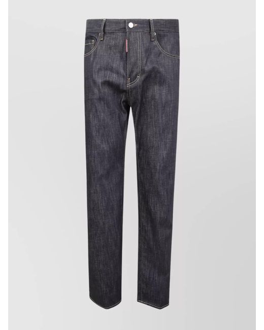 DSquared² Blue Denim Straight-Leg Trousers for men