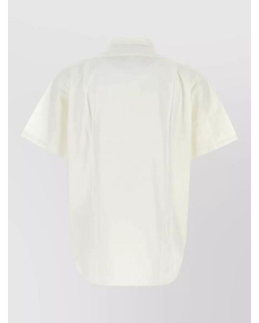 Nanamica White Cotton Blend Oversize Shirt Chest Pocket