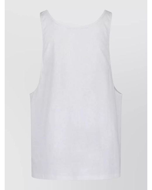 Stella McCartney White Cotton Slogan Print Tank Top