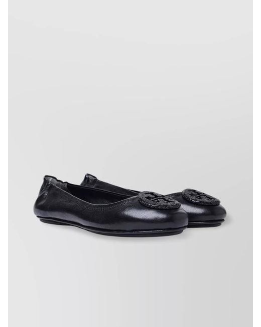 Tory Burch
 Minnie Embellished Leather Travel Ballet Flats main image 0
