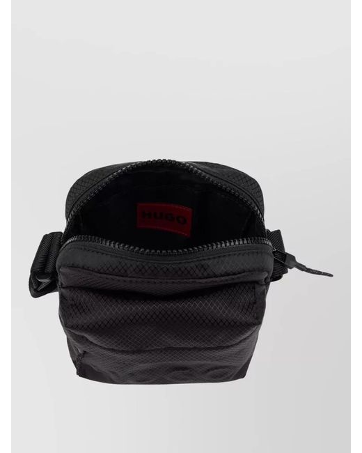 Boss White Technical Fabric Shoulder Bag for men