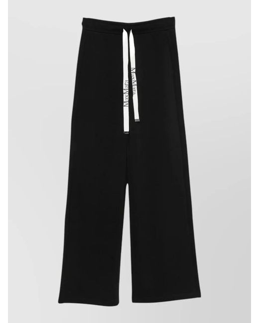 Max Mara Black Lounge Trousers Casual Fit Wide Leg