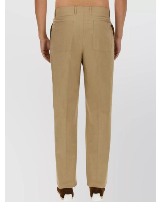 Lardini White Regular-Fit Straight-Leg Trousers for men
