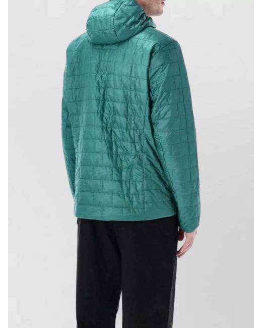 Patagonia Blue Nano Hooded Jacket Quilted Side Pockets for men