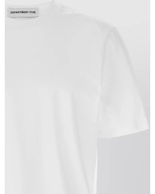 Department 5 White Bold Logo Crew Neck Short Sleeve T-Shirt for men