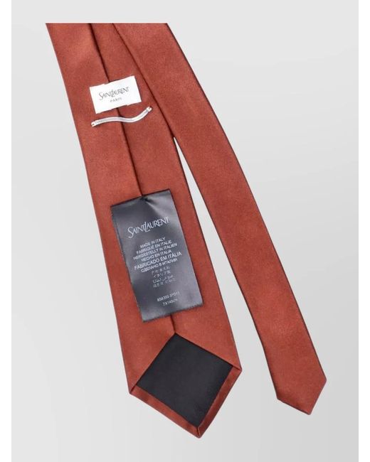 Saint Laurent White Regular Width Satin Finish Tie for men