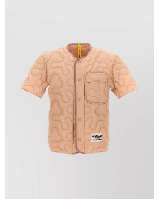 Moncler Genius White Padded Nylon Shirt for men