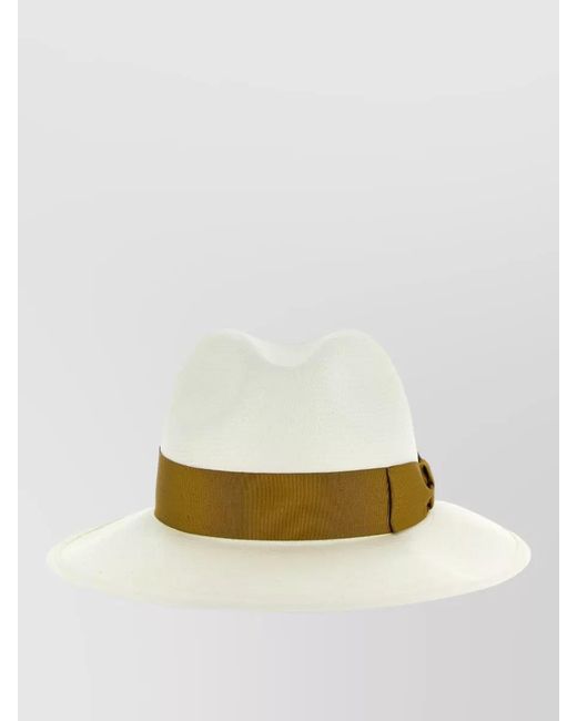 Borsalino Multicolor Amedeo Hat Pinched Crown Ribbon Band for men