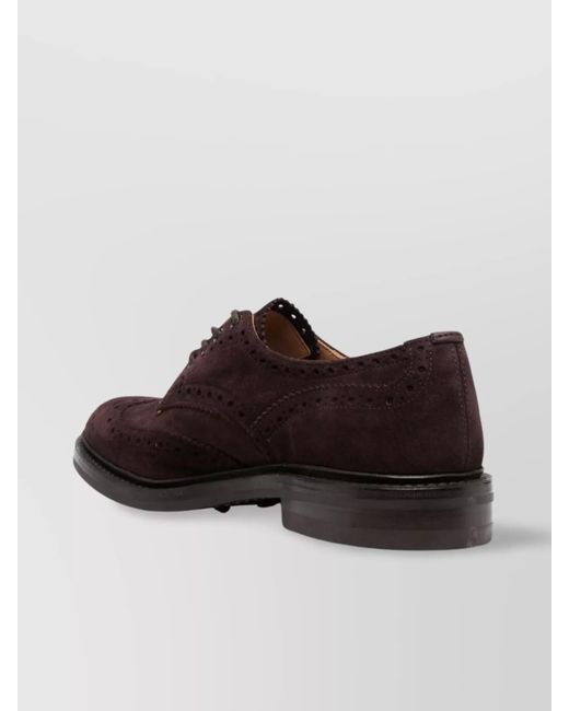 Tricker's Brown Leather Lace-Up Shoes for men