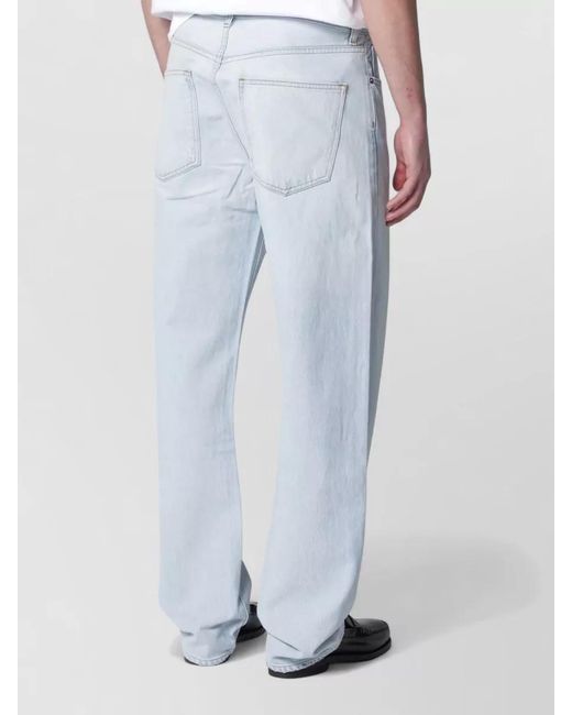 Agolde Blue Light Wash Denim Jeans Belt Loops for men