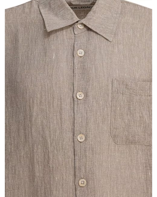 Our Legacy Brown Linen Shirt for men