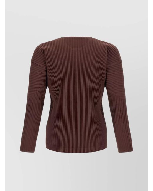 Homme Plissé Issey Miyake Purple Pleated T-Shirt for men