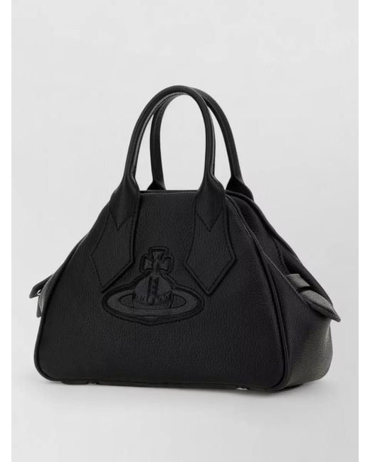 Vivienne Westwood Black Small Leather Yasmine Shoulder Bag Top Handles
