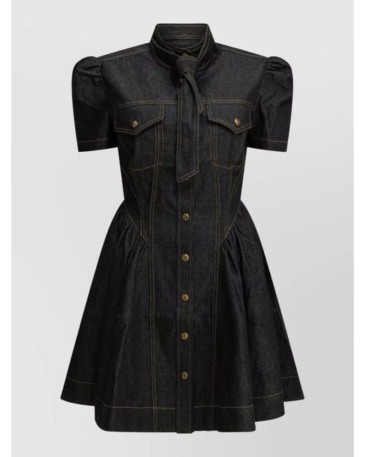 Zimmermann Black Denim Mini Dress