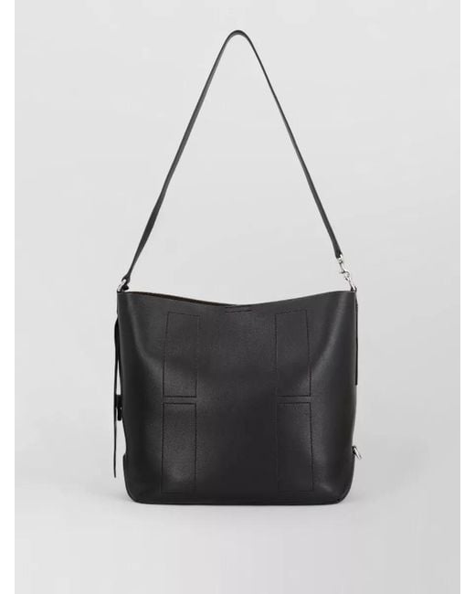 Hogan White Hocket Media Leather Hobo Tote Bag