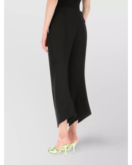 Bottega Veneta Black Wool Straight-Leg Trousers