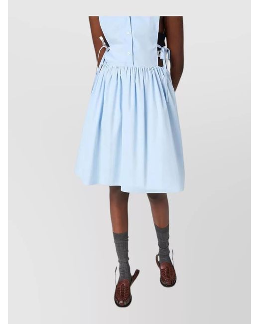 Miu Miu Blue Cotton Shirtdress