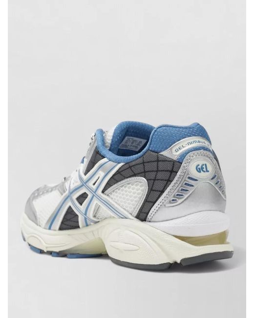 Asics Blue Mesh Upper Sneakers Rubber Outsole for men