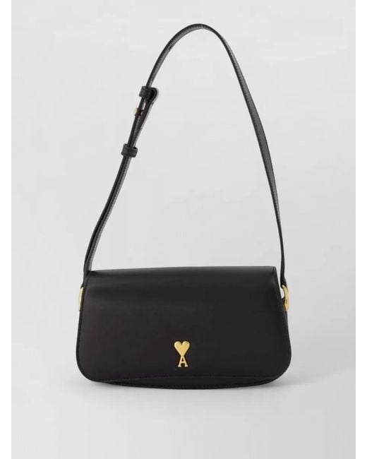 AMI White Paris Shoulder Bag Leather Crossbody