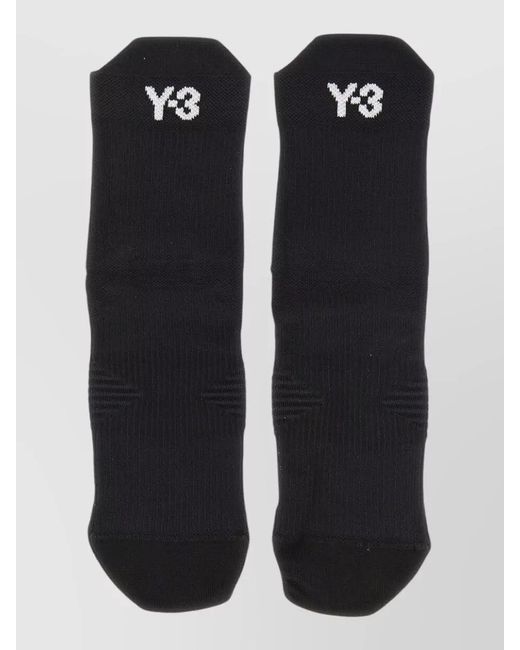 Y-3 Black Ankle Length Socks Featuring Logo Detail