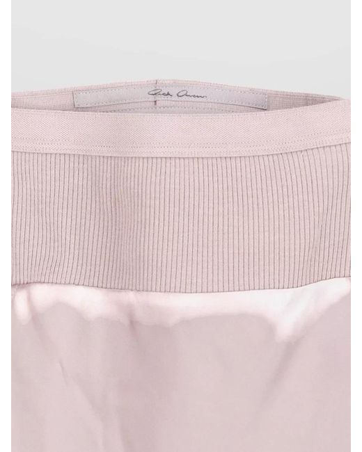 Rick Owens Pink High Waist Midi Skirt Side Slit