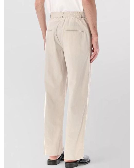 Isabel Marant Natural Pleated Loose-Fit Trousers for men