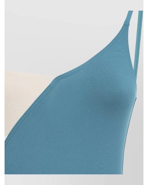 Eres Blue Asymmetric One-Shoulder One-Piece Swimsuit