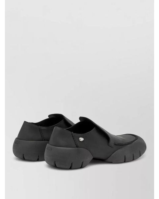 DIESEL Gray Leather Loafers for men