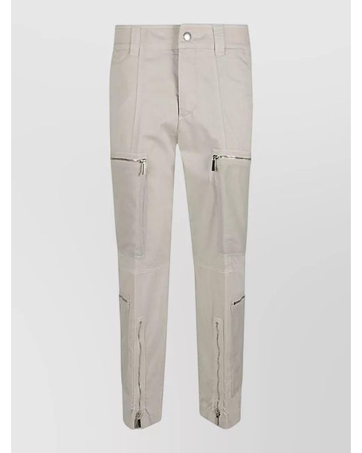 Seafarer White Delta Trousers Belt Loops Zipper Pockets