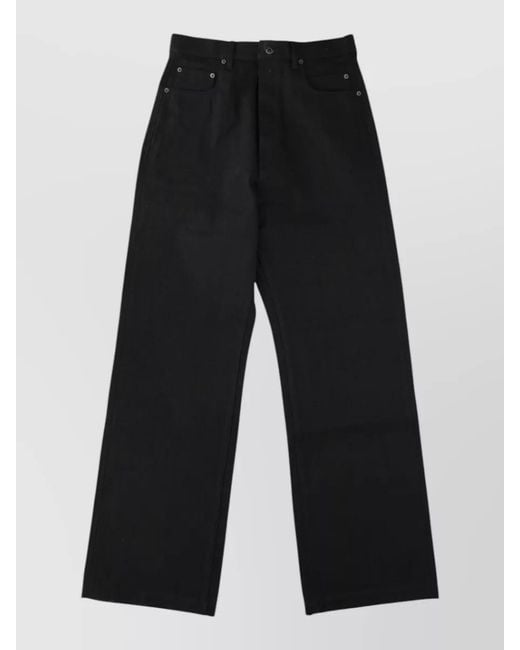 Rick Owens Black Wide-Leg Trousers for men
