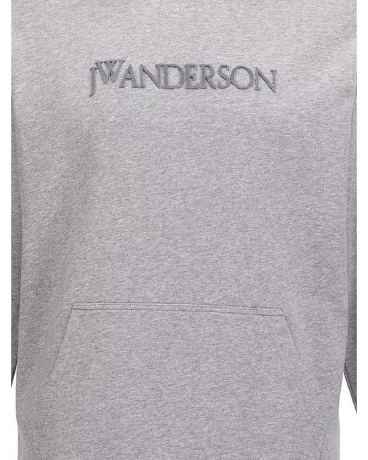 J.W. Anderson Gray Logo Embroidery Hoodie