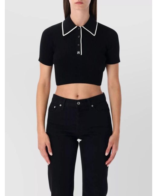 Amiri Black Polo Shirts