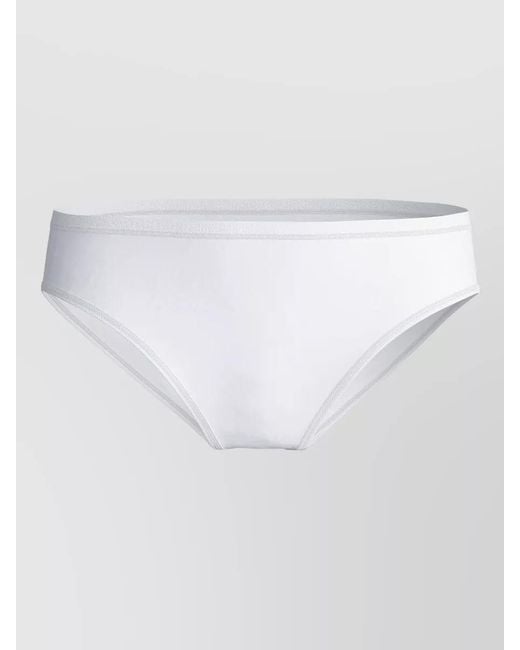 Calida White Loungewear Underwear Slip Elastic Waistband Seamless Straps