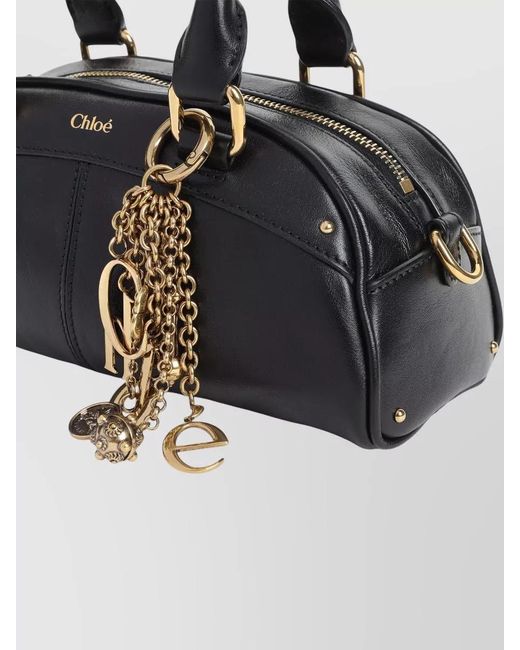Chloé Black Bowling Small Leather Shoulder Bag