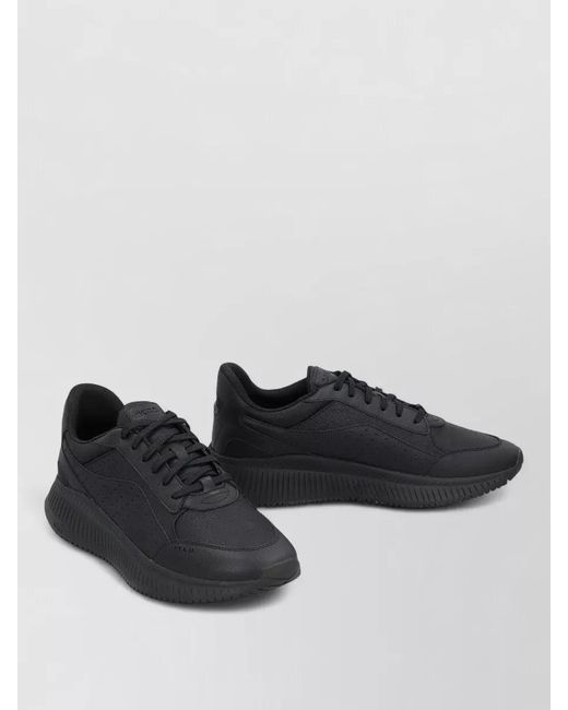 Boss Black Jacquard Monogram Low-Top Sneakers for men