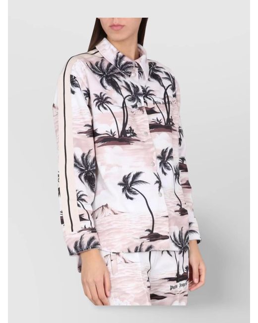 Palm Angels White Printed Shirt