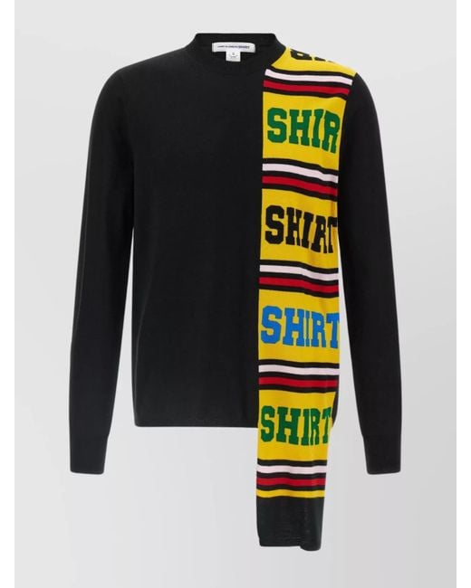 Comme des Garçons Blue Intarsia Jumper for men