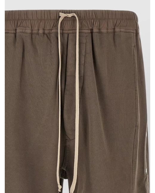 Rick Owens Brown Wide Pusher Short Cargo Shorts for men