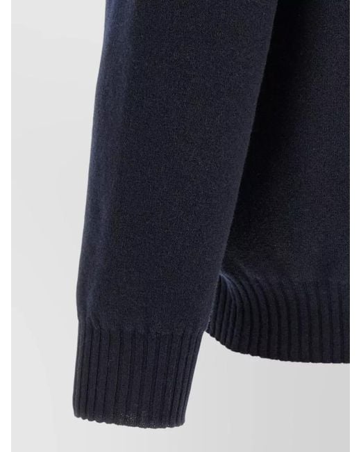 Roberto Collina Blue Merino Wool Knit Polo Long Sleeve for men