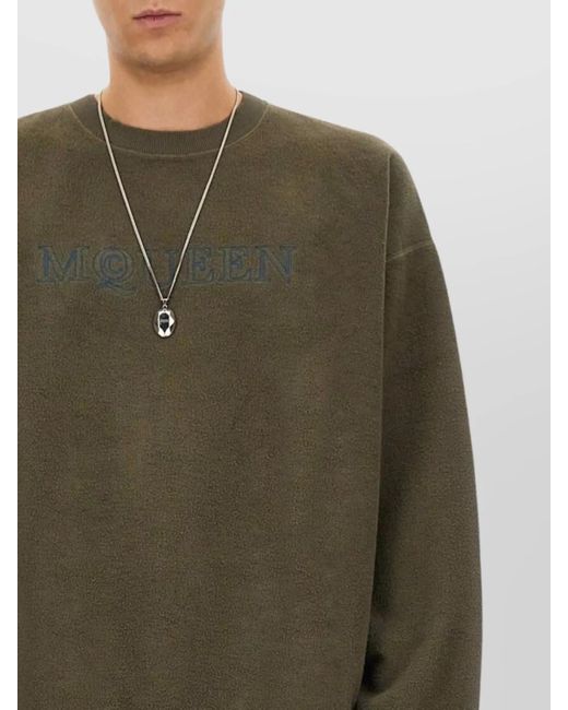 McQueen Green Logo Sweatshirt for men