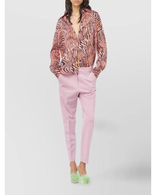Pinko Pink Cropped Trousers