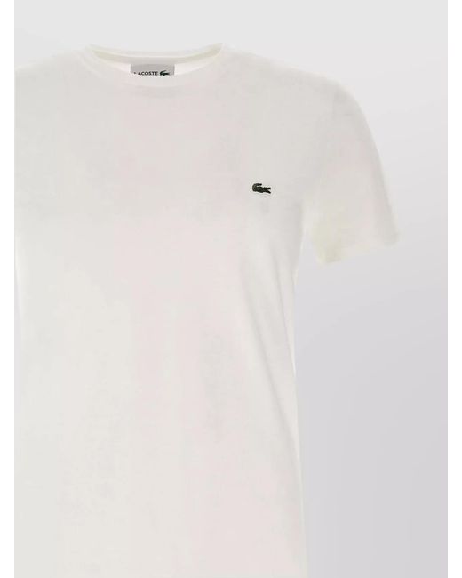 Lacoste White Pima Cotton Regular-Fit T-Shirt for men