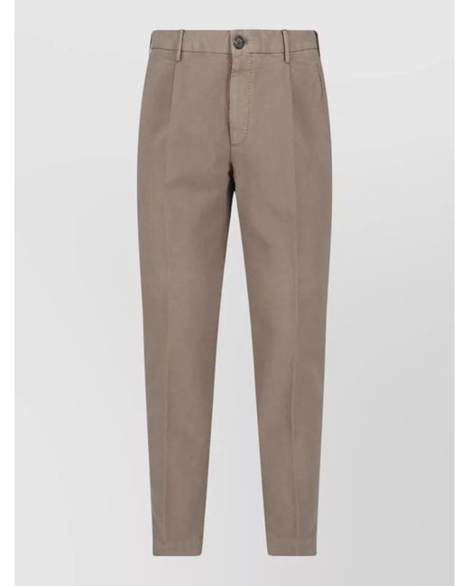 Incotex Gray Straight Leg Pants Back Pocket Side Pockets for men