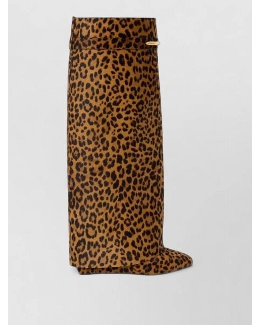 Givenchy Brown Leopard-Print Ankle Boots