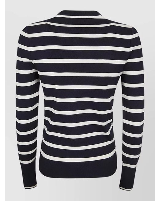 Ralph Lauren Blue Long Sleeve Crew Neck Striped Pullover