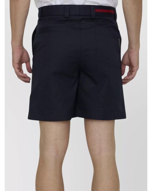 Gucci Blue Cotton Regular-Fit Chino Shorts for men