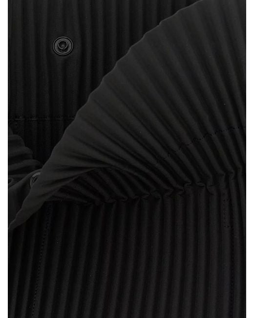 Homme Plissé Issey Miyake Black Utility Small Tote Shoulder Bag for men