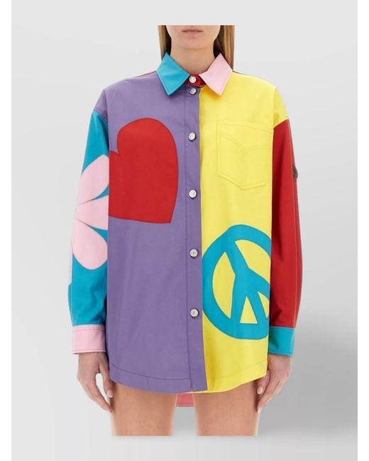 Moschino Blue Printed Shirt