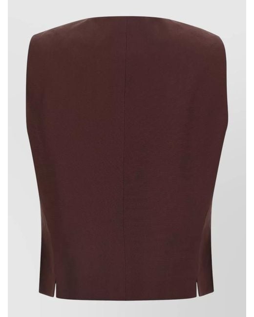 Alberto Biani Purple Viscose Linen Vest