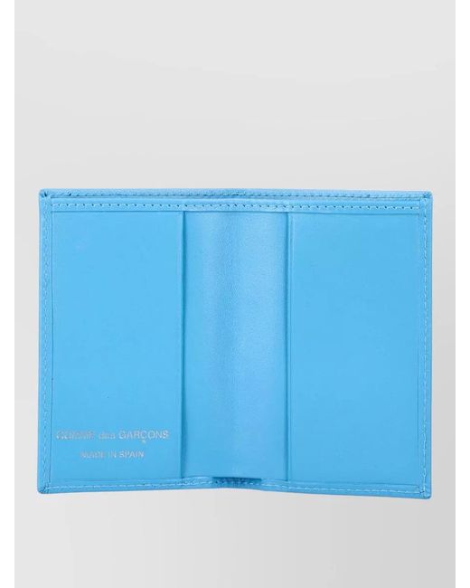 Comme des Garçons Blue Leather Cardholder